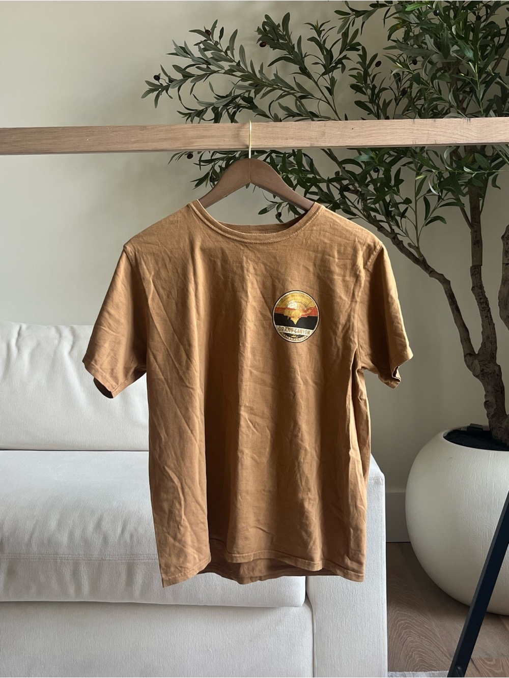Women’s Grand Canyon Vintage Short-Sleeve Crewneck T-Shirt in Caramel Brown